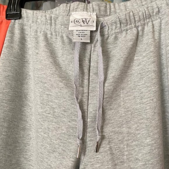 G.W. Sport Elastic/Drawstring Waist Capri Sweat Pant, size Large - Picture 3 of 5